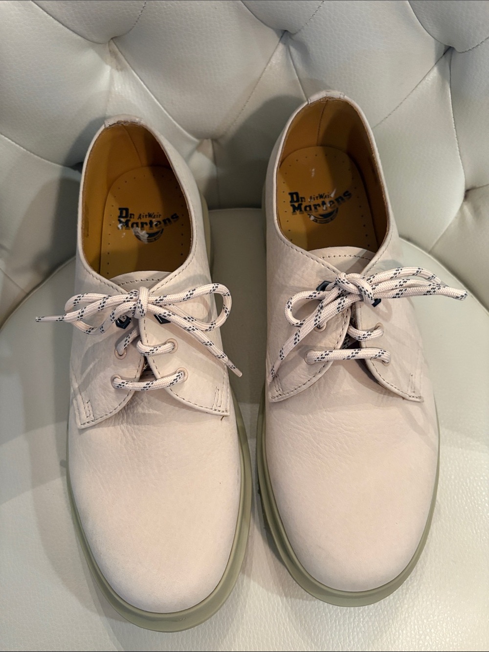 Dr. Martens Men's White 3-Eye Derby Shoes